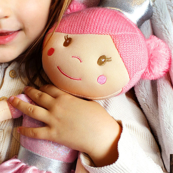 JollyOllys Pink Princess Plush Doll